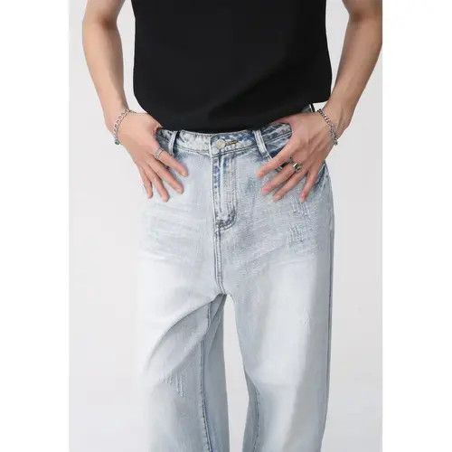 Japanese Brand Kubota x Matsu Washed and Aged Simple Casual Loose Jeans Size US 26 / EU 42 - 4 Thumbnail