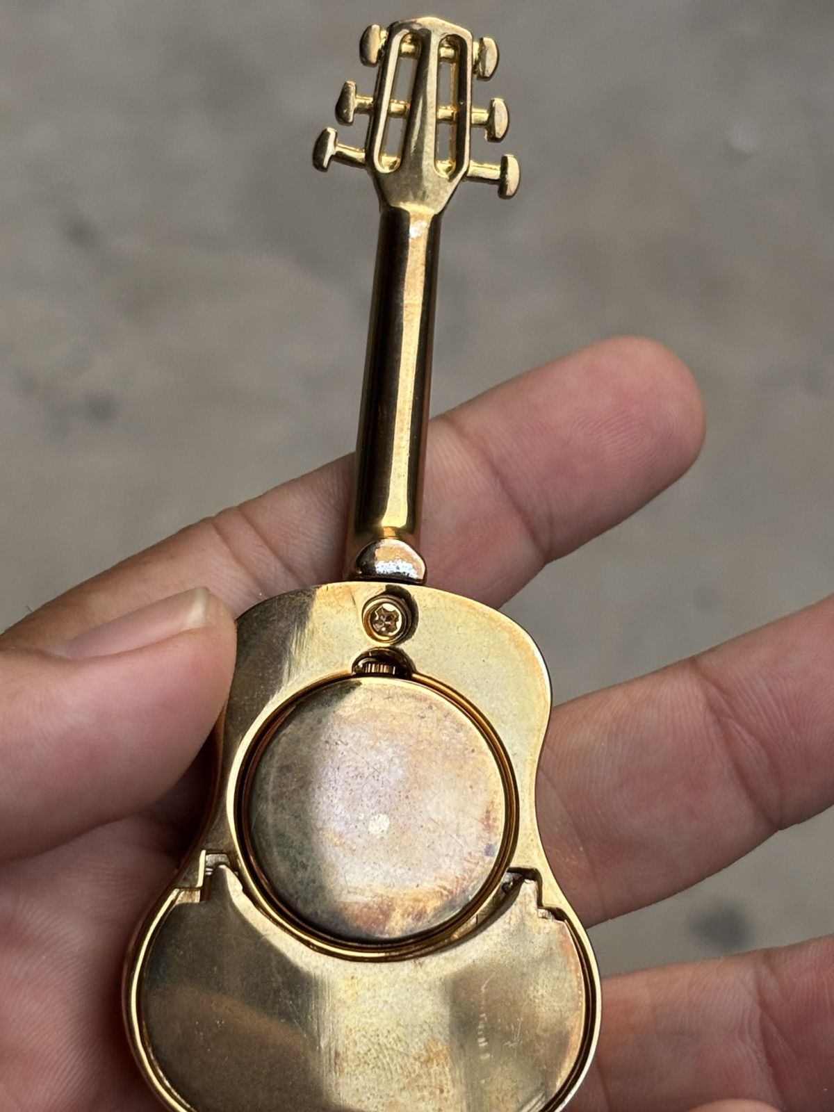 Vintage Vintage table clock gold guitar Size ONE SIZE - 3 Thumbnail