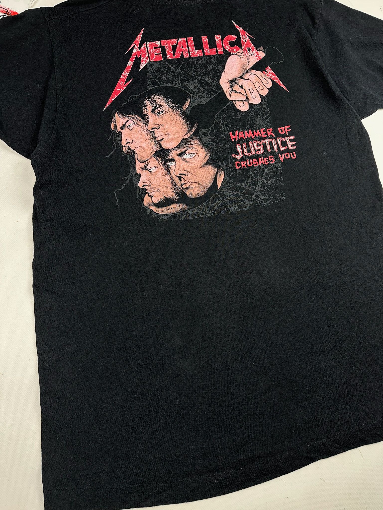 Band Tees Vintage Metallica Damaged Justice Pushhead 1988 Faded Tee Size US L / EU 52-54 / 3 - 5 Thumbnail