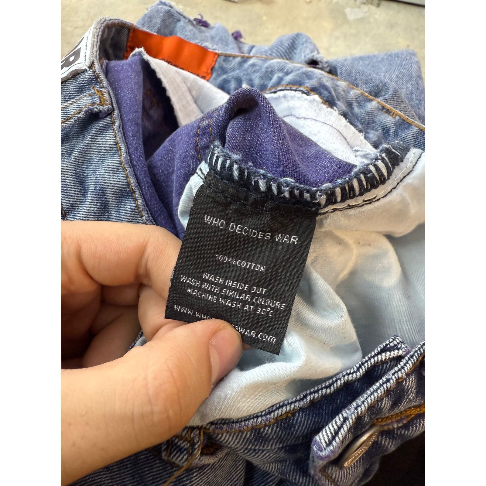 Who Decides War WDW Purple Window Blue Jeans Size US 26 / EU 42 - 4 Thumbnail
