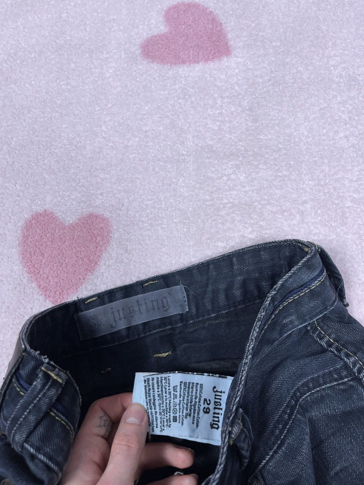 Japanese Brand ➕ drip y2k Justing distressed patchwork jeans la Size US 30 / EU 46 - 6 Thumbnail