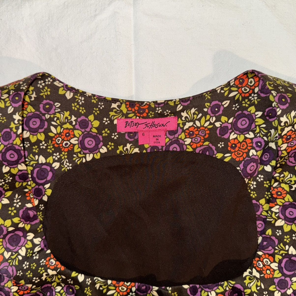 Betsey Johnson Vintage Betsey Johnson Floral Bustle Corset Top Size M / US 6-8 / IT 42-44 - 4 Thumbnail