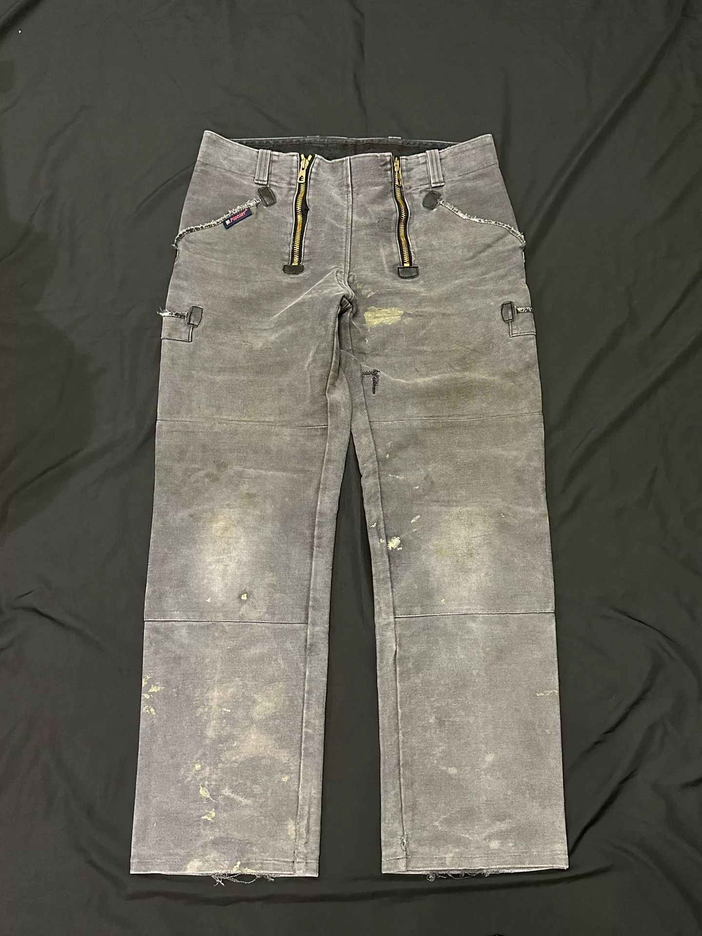 Vintage Vintage 60s German Gray Elephant Leather Pants Size US 31 - 1 Thumbnail