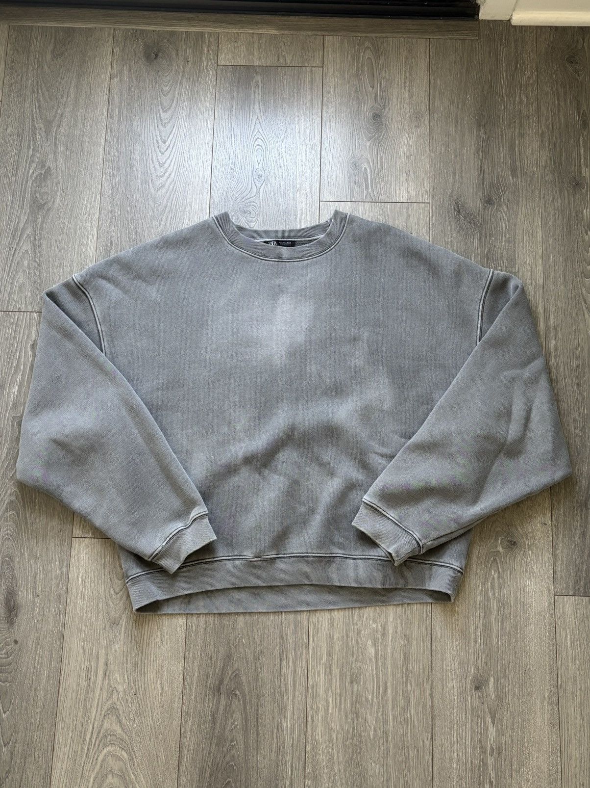 Zara ZARA Grey Green crewneck Size US L / EU 52-54 / 3 - 1 Thumbnail