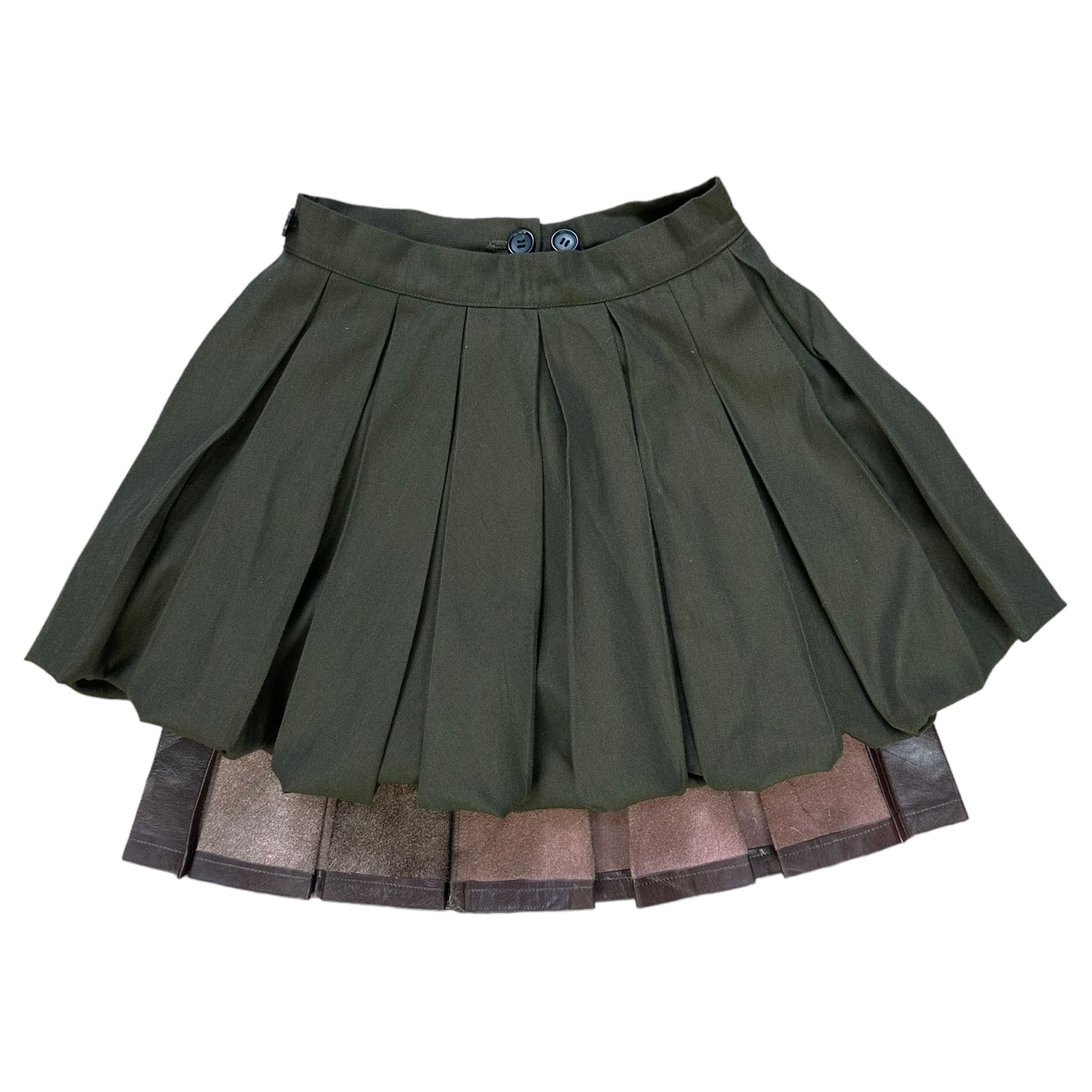 Yohji Yamamoto RARE!! YOHJI YAMAMOTO HYBRID LEATHER SKIRT #8234-213 Size 25" / US 0 / IT 36 - 5 Thumbnail