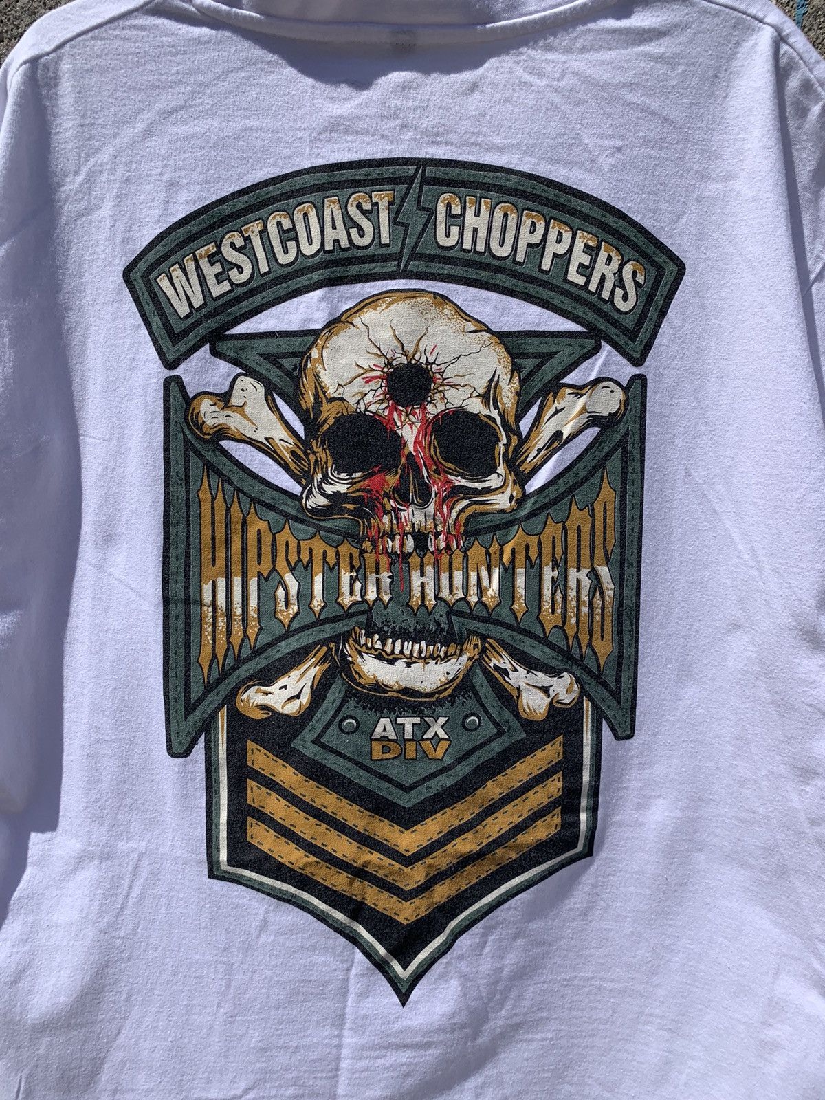 Vintage × West Coast Choppers WEST COAST CHOPPERS White Cotton T-Shirt y2k Size US XL / EU 56 / 4 - 9 Thumbnail