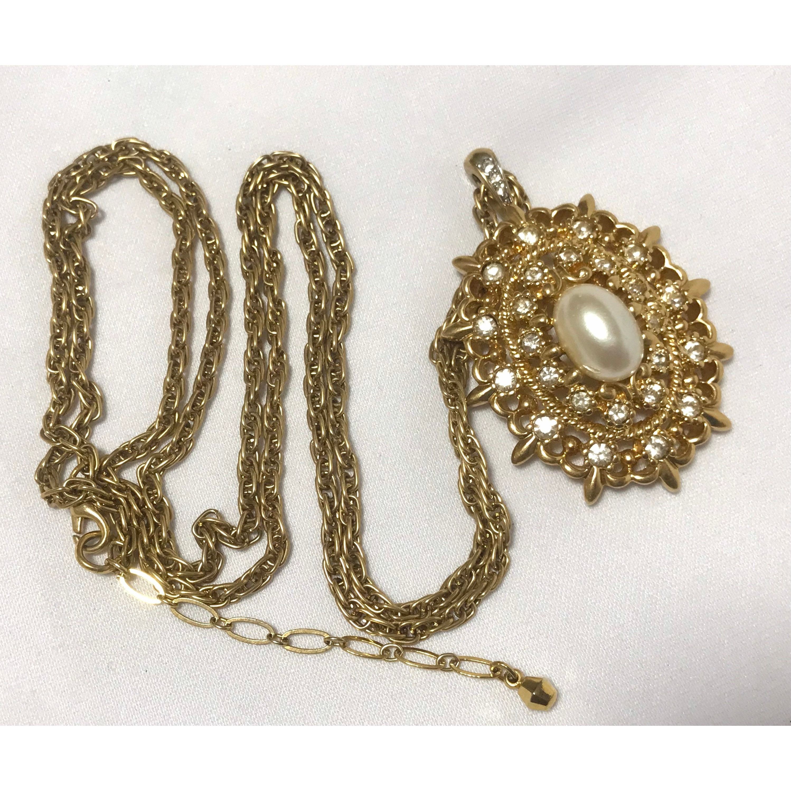 Nina Ricci Vintage NINA RICCI statement necklace with oval pendant top Size ONE SIZE - 6 Thumbnail