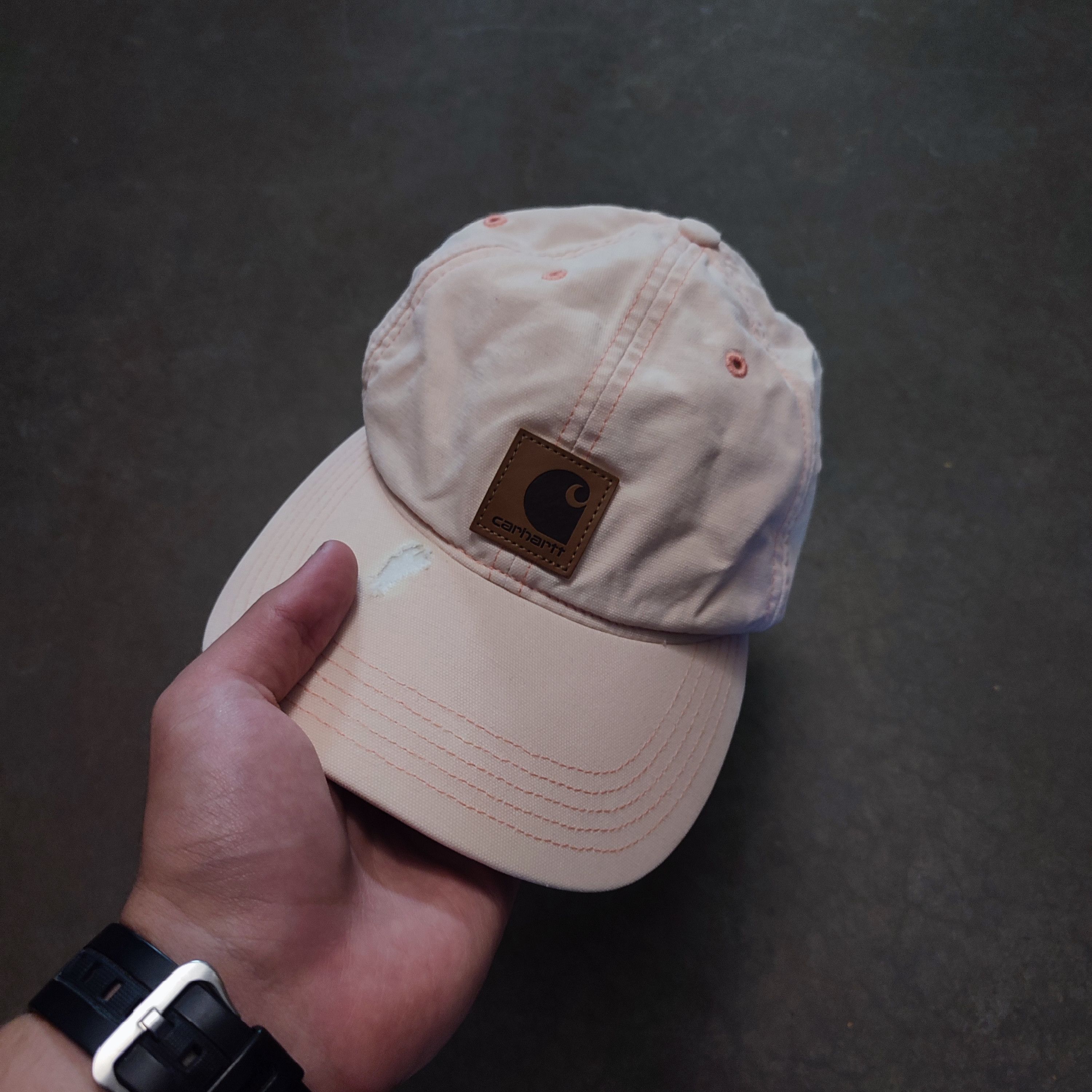 Carhartt Carhartt Adjustable Cap Pink Leather Patch One Size Size ONE SIZE - 2 Thumbnail