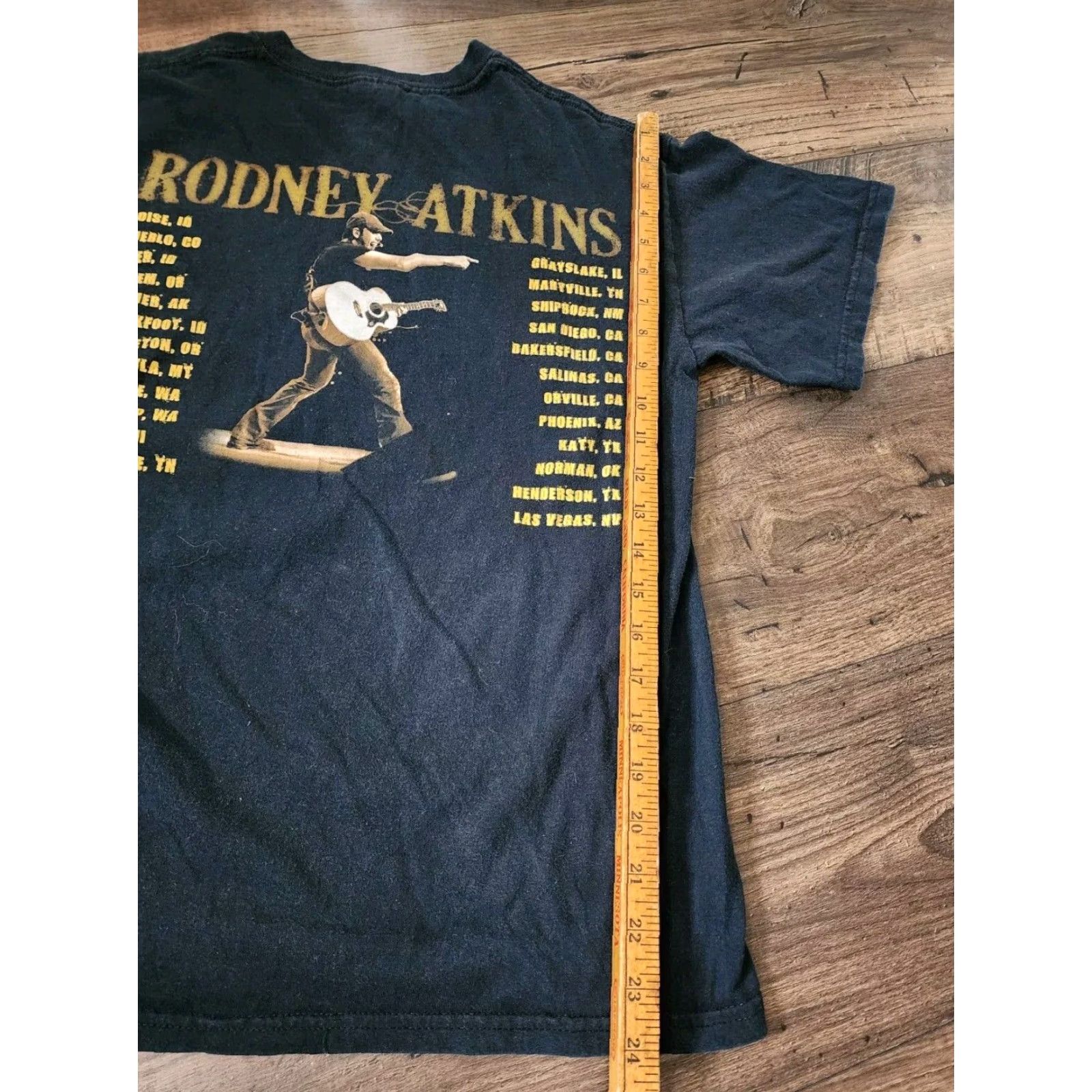 Gildan VINTAGE Rodney Atkins Band Tour Double Sided Black Cotton T Shirt Mens M Size US M / EU 48-50 / 2 - 3 Thumbnail
