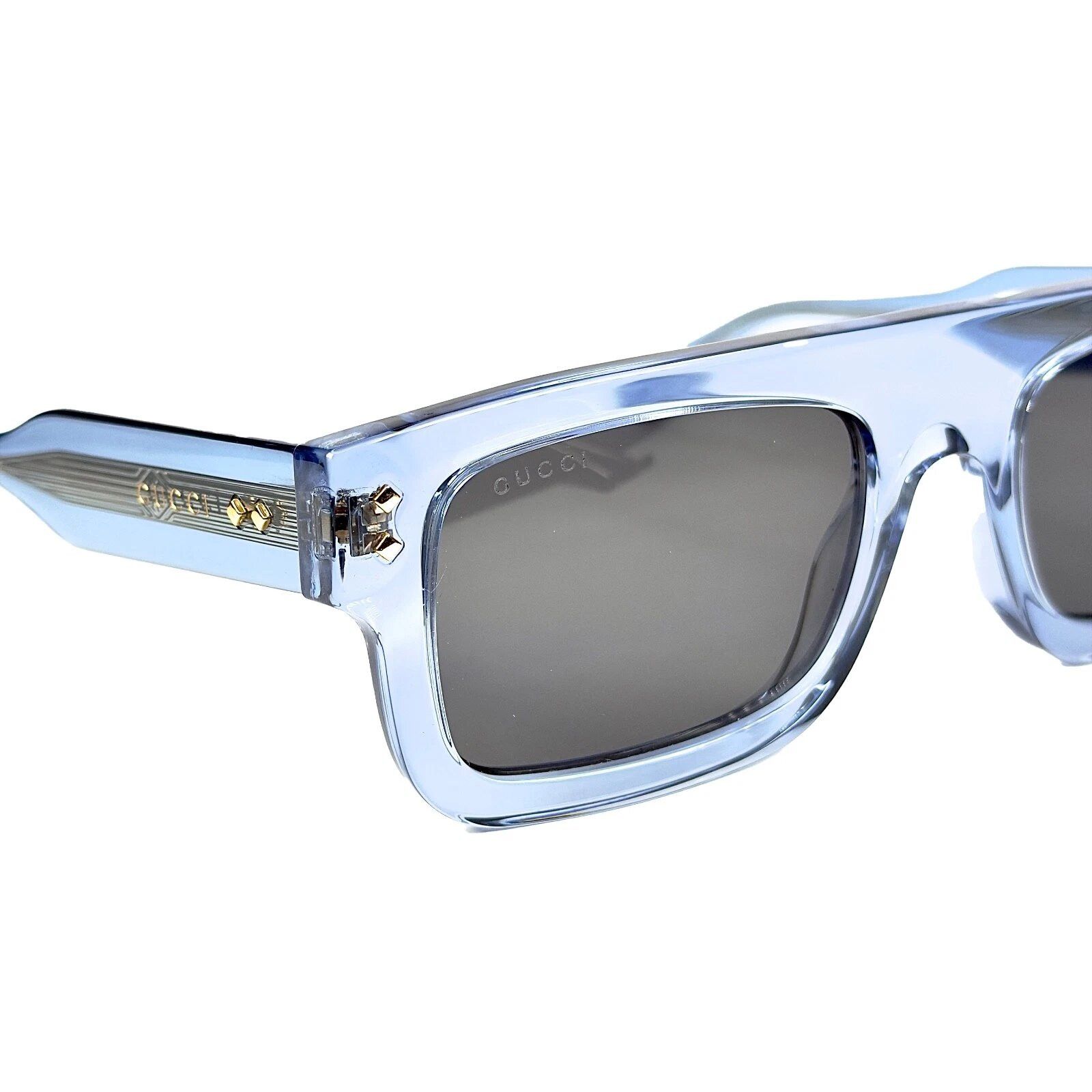 Gucci GUCCI Gg1085S 1085 Crystal Blue Diamond Unisex Chunky 004 Size ONE SIZE - 7 Thumbnail