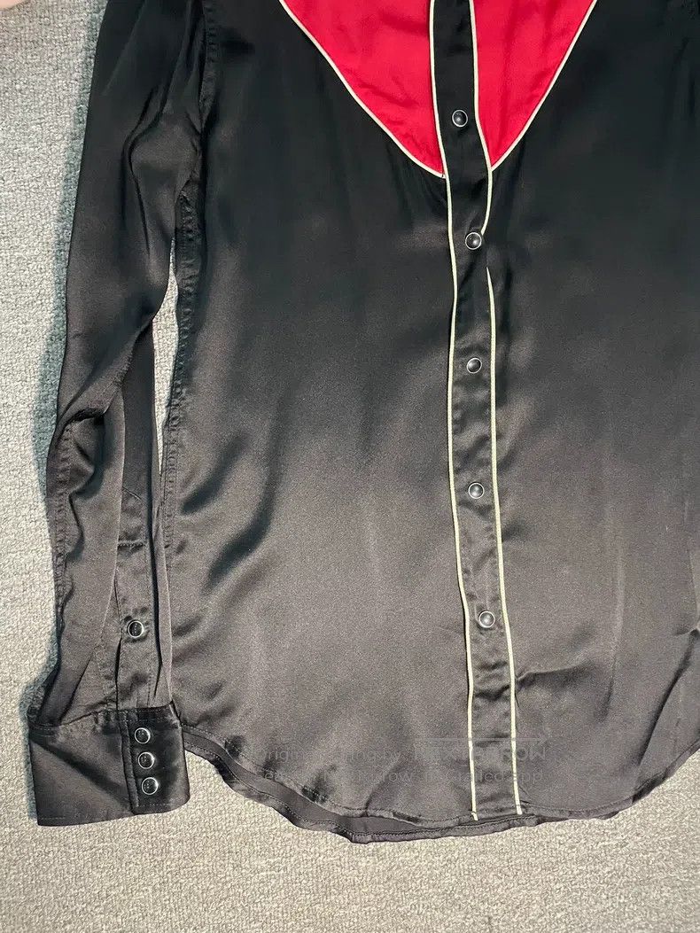 Saint Laurent Paris Saint Laurent Paris Black and Red Silk Shirt Size US M / EU 48-50 / 2 - 3 Thumbnail