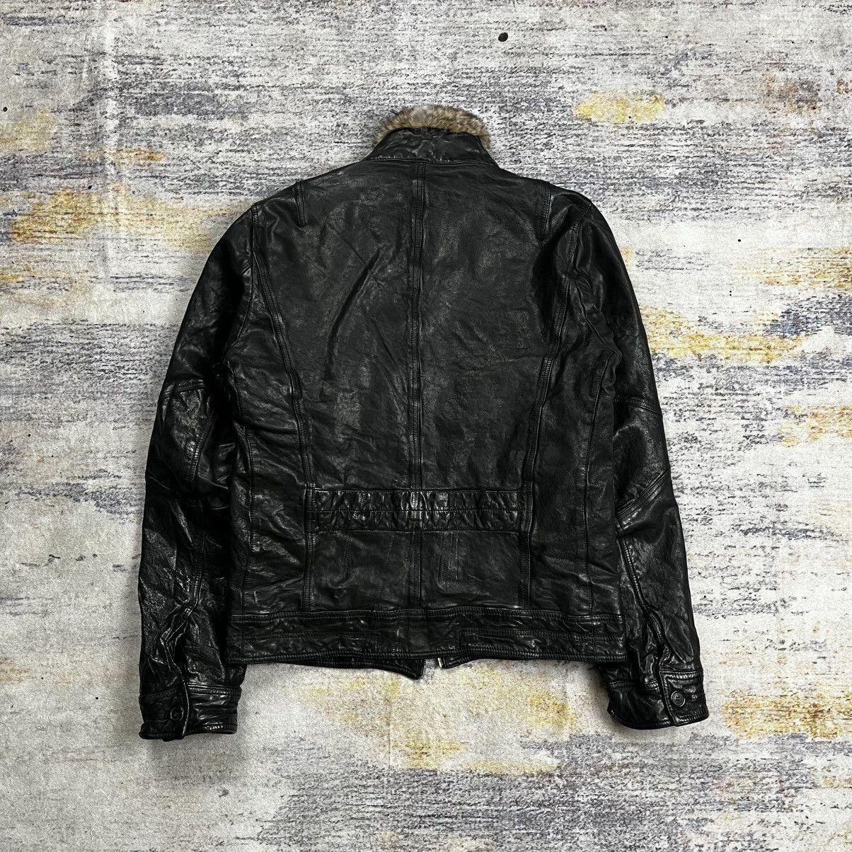 Neil Barrett Neil Barret wrinkled leather jacket fur collar Size US S / EU 44-46 / 1 - 4 Thumbnail