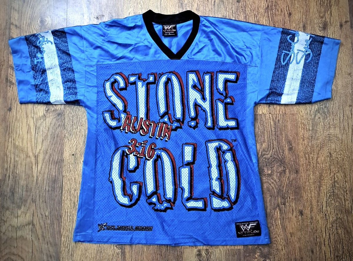 WWE STONE COLD x HELL RAISER x Vintage Jersey 1999 Size US L / EU 52-54 / 3 - 1 Thumbnail