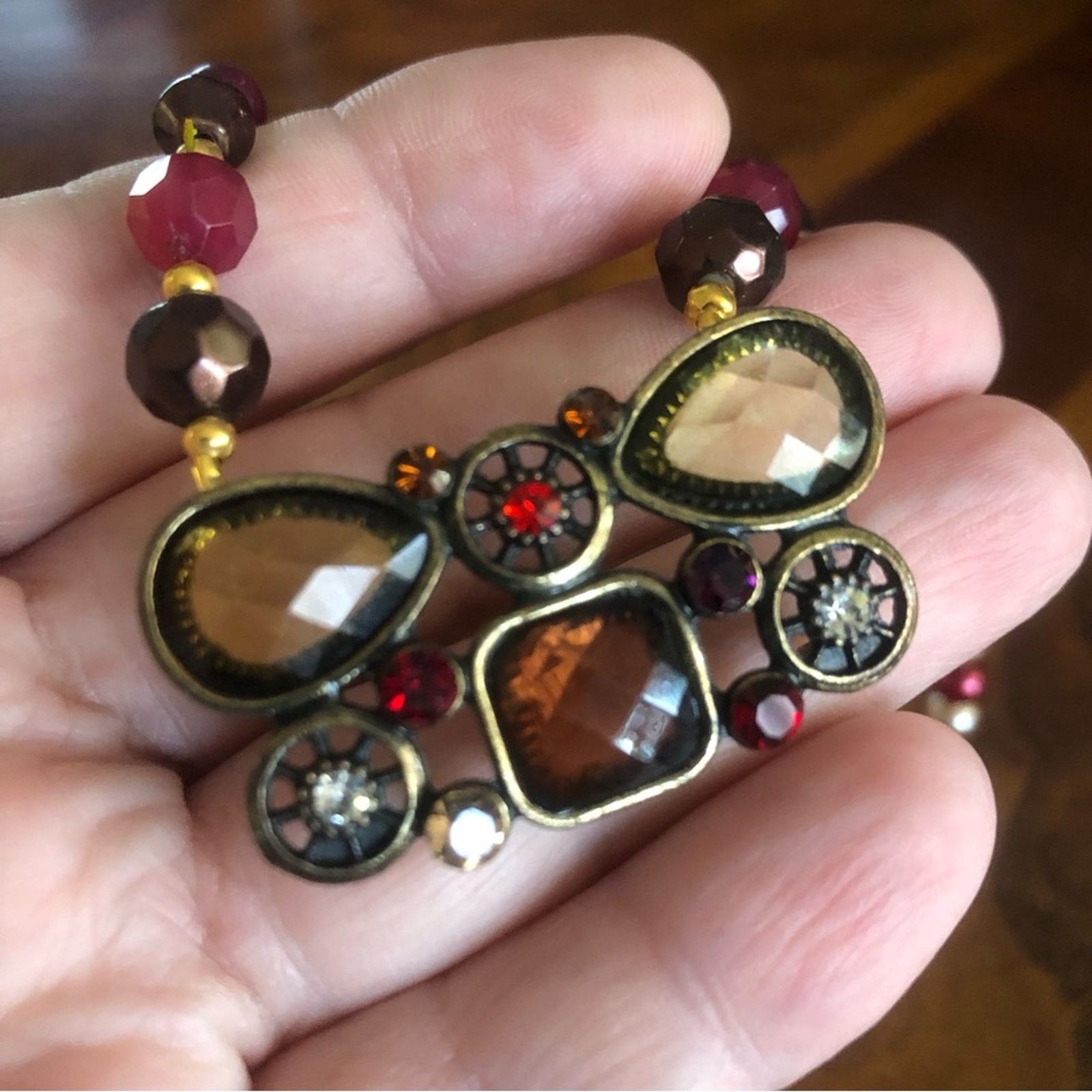 Handmade Handcrafted repurpose regal look pendant Pearl necklace Size ONE SIZE - 8 Thumbnail