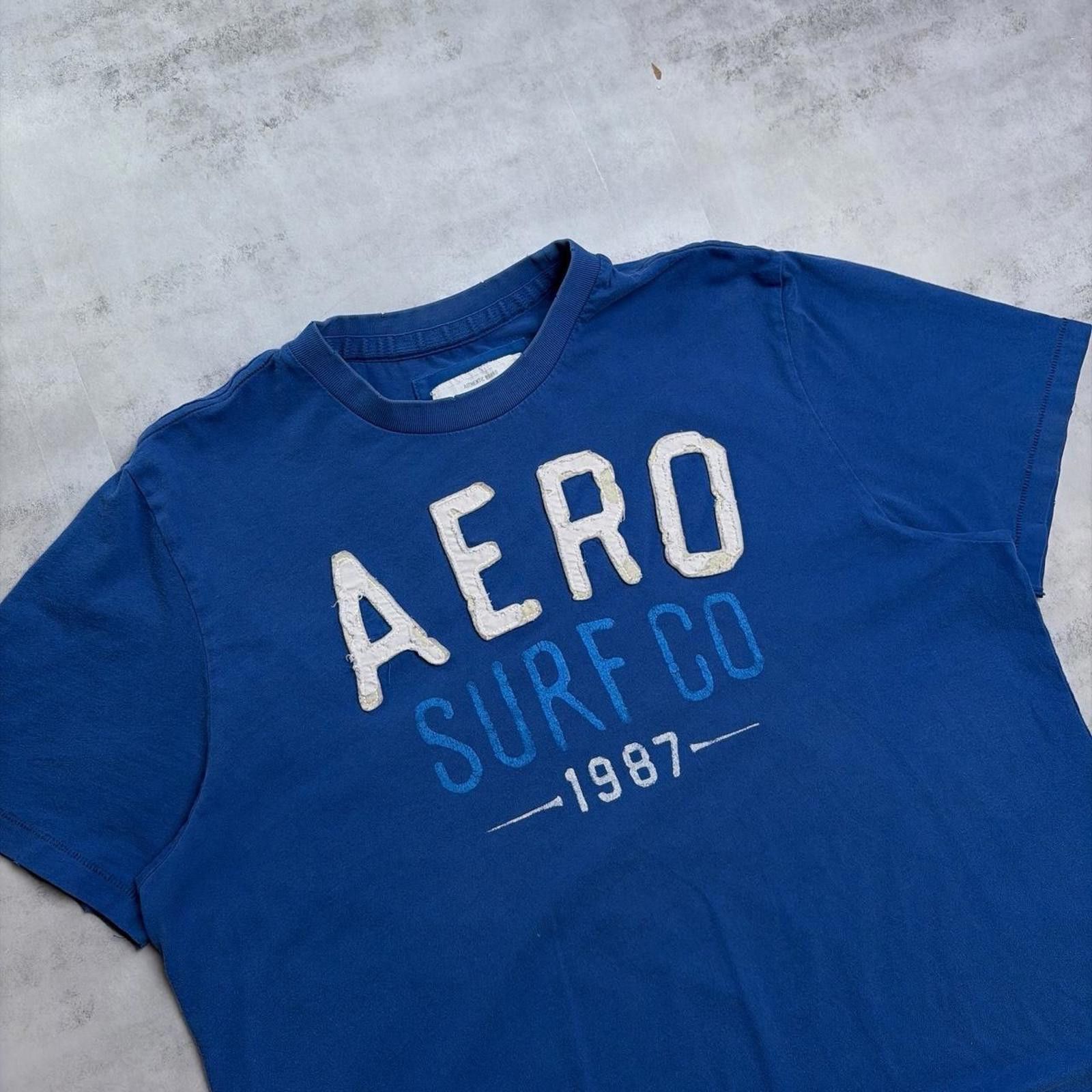 Aeropostale Y2K Blue Aeropostale Grunge Surf Distressed T-Shirt Size US XXL / EU 58 / 5 - 5 Thumbnail