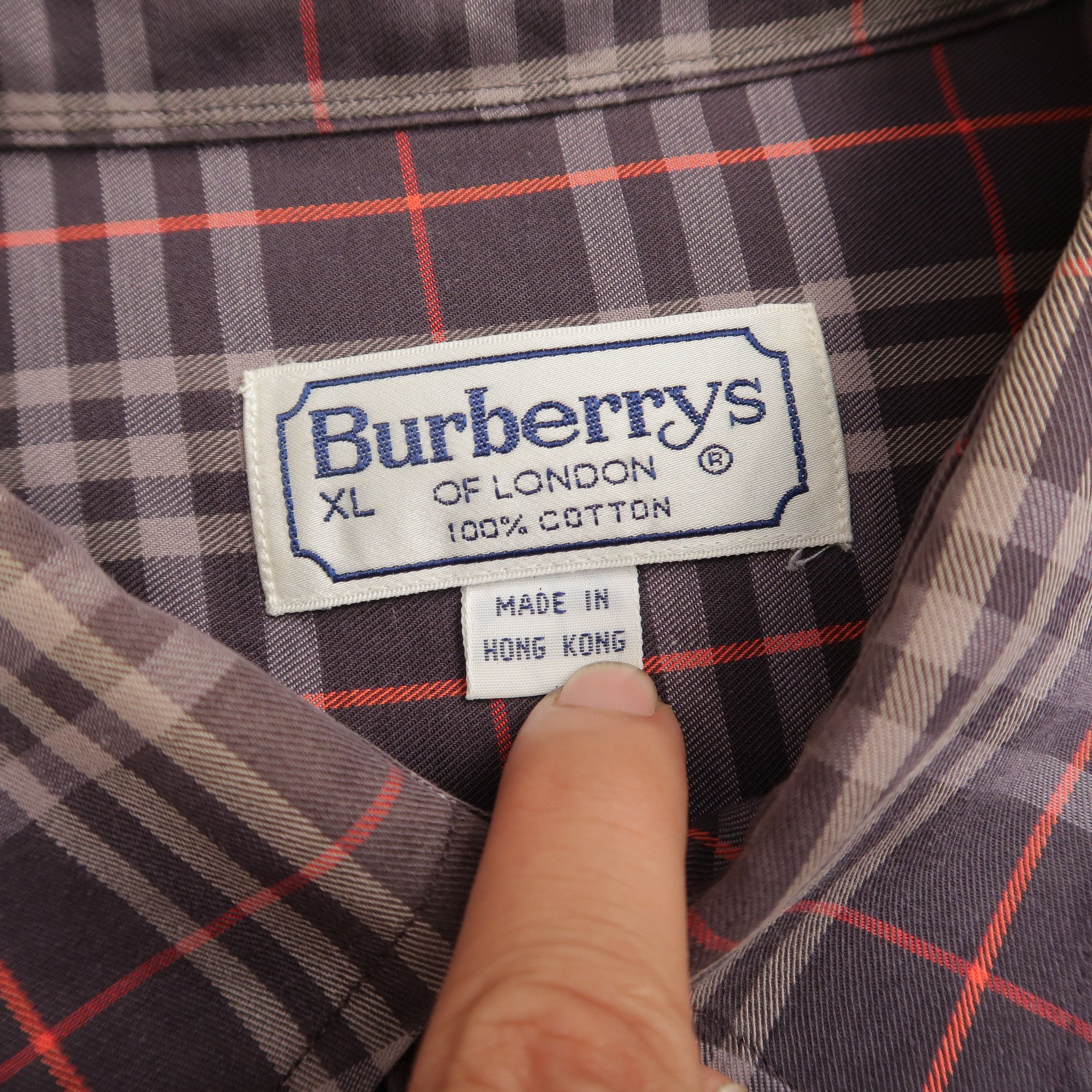 Burberry Vintage 90s Burberry Nova Check Old Money Shirt Size US XL / EU 56 / 4 - 4 Thumbnail