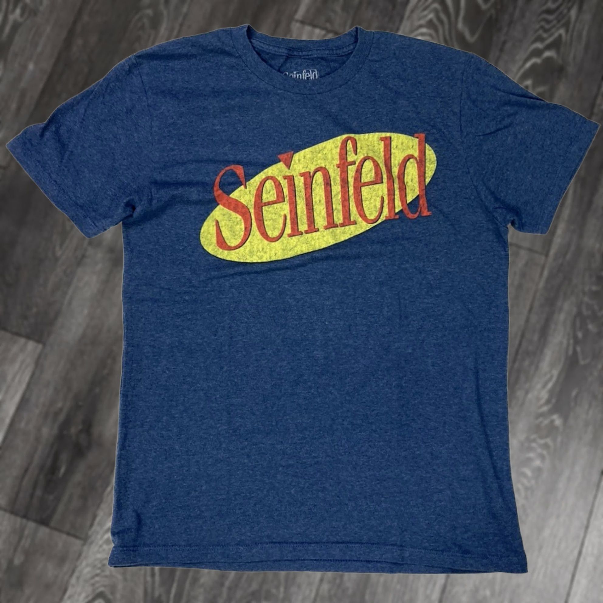 Logo 7 Seinfeld T-Shirt Women Small Blue Short Sleeve Logo Graphic Crew Neck Casual Size S / US 4 / IT 40 - 1 Thumbnail