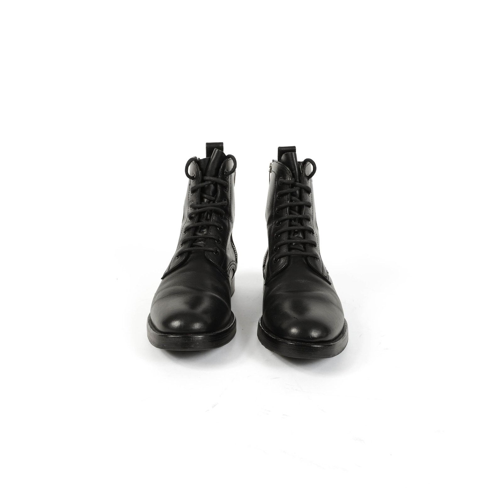 Saint Laurent Paris FW15 Double Zip Ranger Boots in Black Leather Size US 8 / EU 41 - 3 Thumbnail