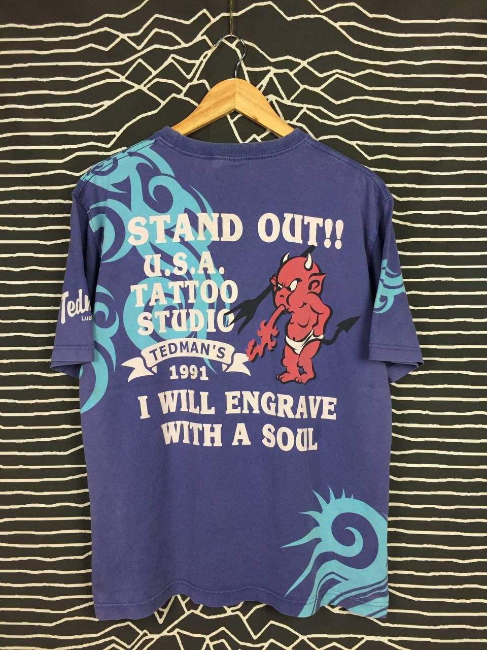 Japanese Brand Ted Company Devil's Equipment I Will Engrave With Soul Tee Size US L / EU 52-54 / 3 - 2 Thumbnail