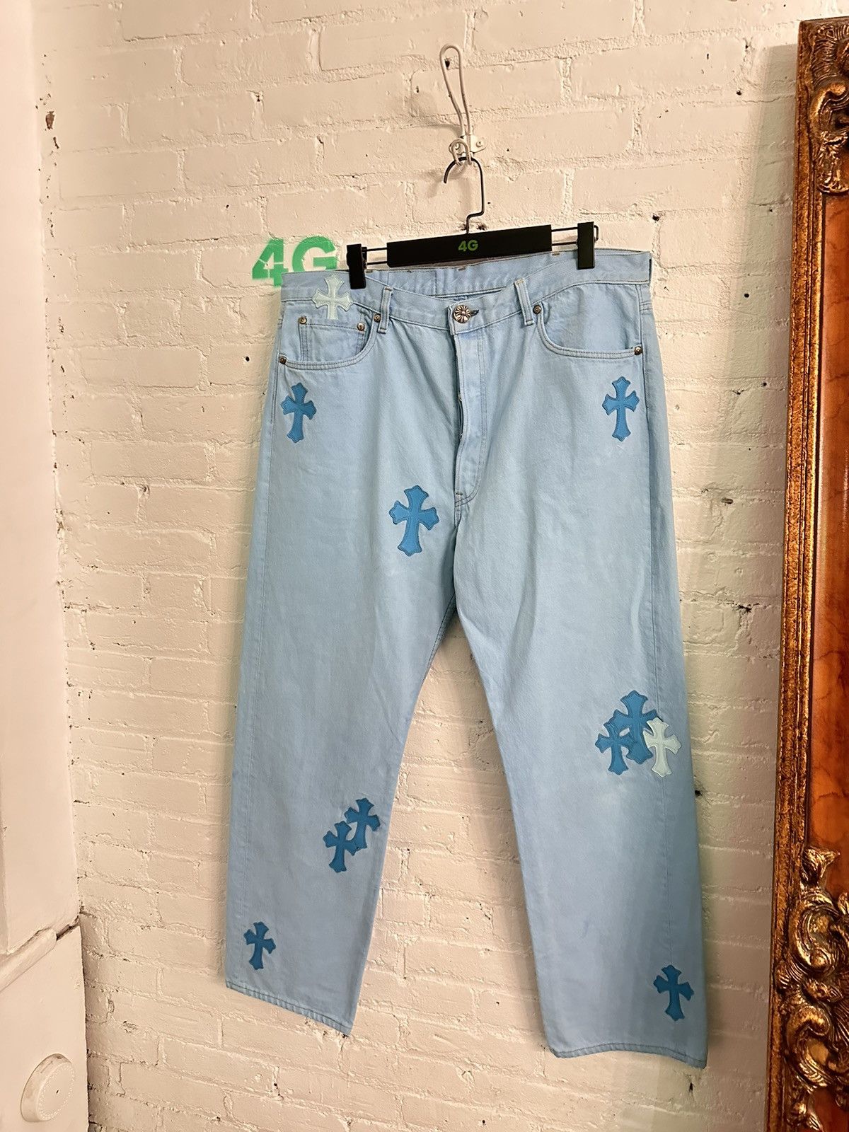 Chrome Hearts CHROME HEARTS DRAKE BABYBLUE LEVI CROSS JEANS XXXL 38 40 Size US 38 / EU 54 - 4 Thumbnail