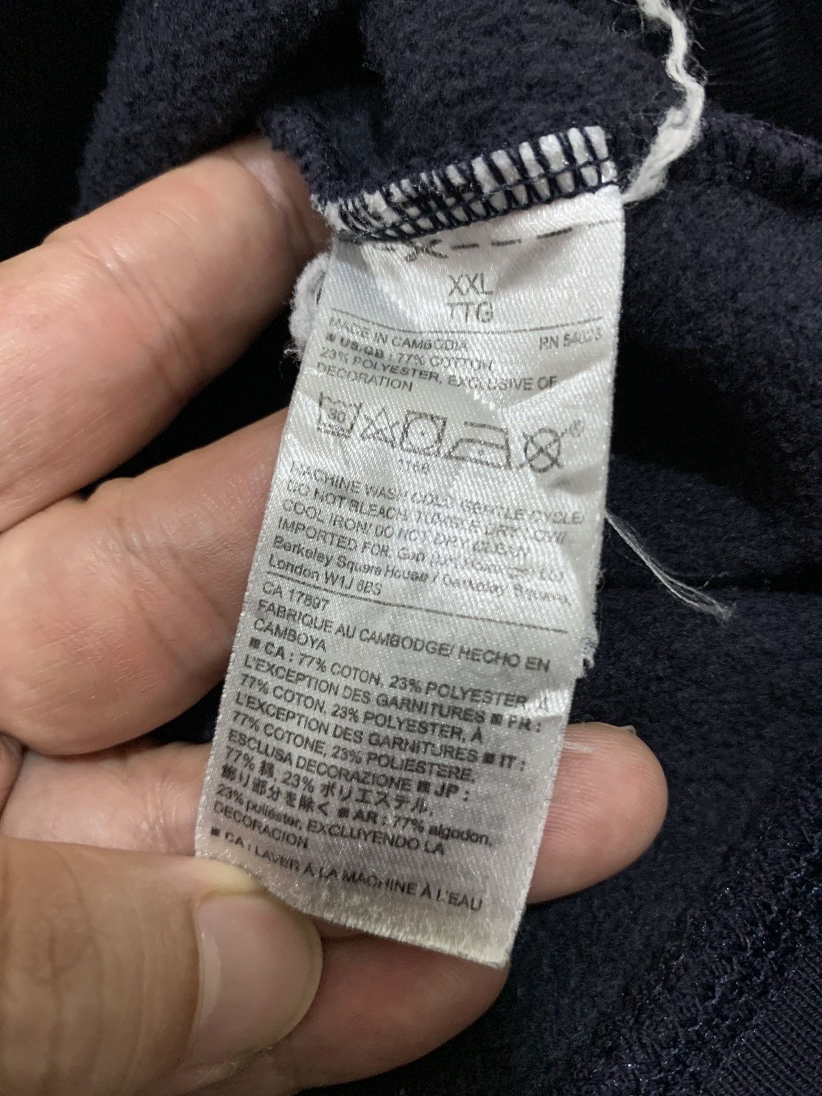 Gap × Vintage Dark Blue GAP Zip Up Hoodie Size US XXL / EU 58 / 5 - 9 Thumbnail