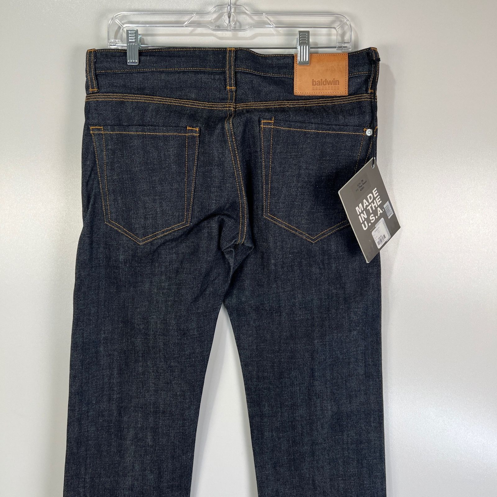 Baldwin Baldwin Reed Classic Straight Leg Jeans Dark Wash Selvage Size US 29 - 8 Thumbnail