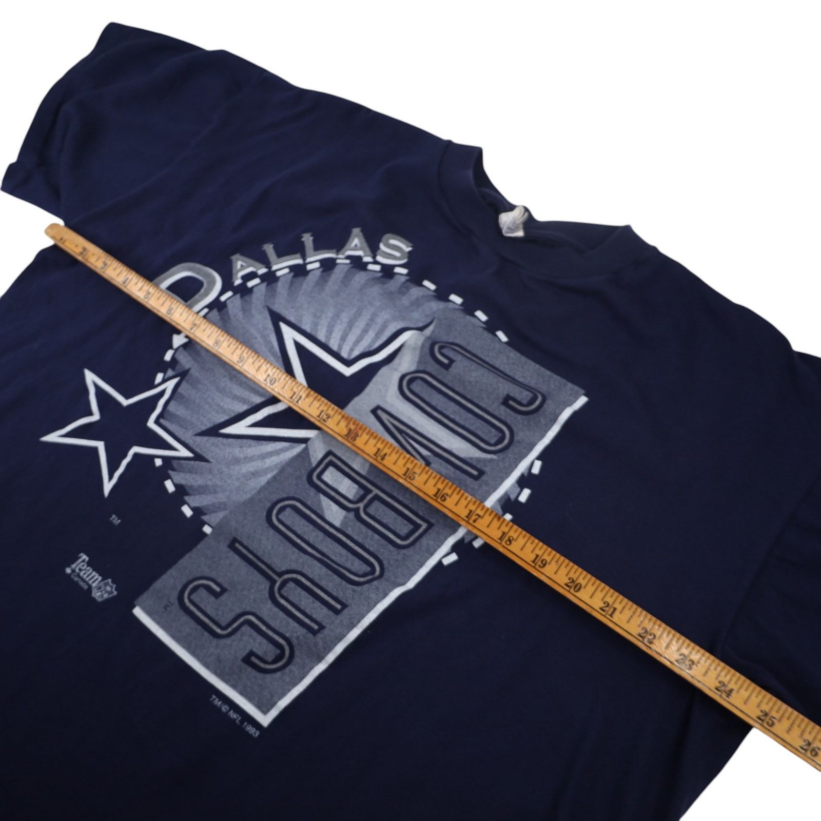 NFL × Starter × Vintage VTG 90s Starter Dallas Cowboys Big Spellout Graphic T Shirt Size US M / EU 48-50 / 2 - 7 Thumbnail