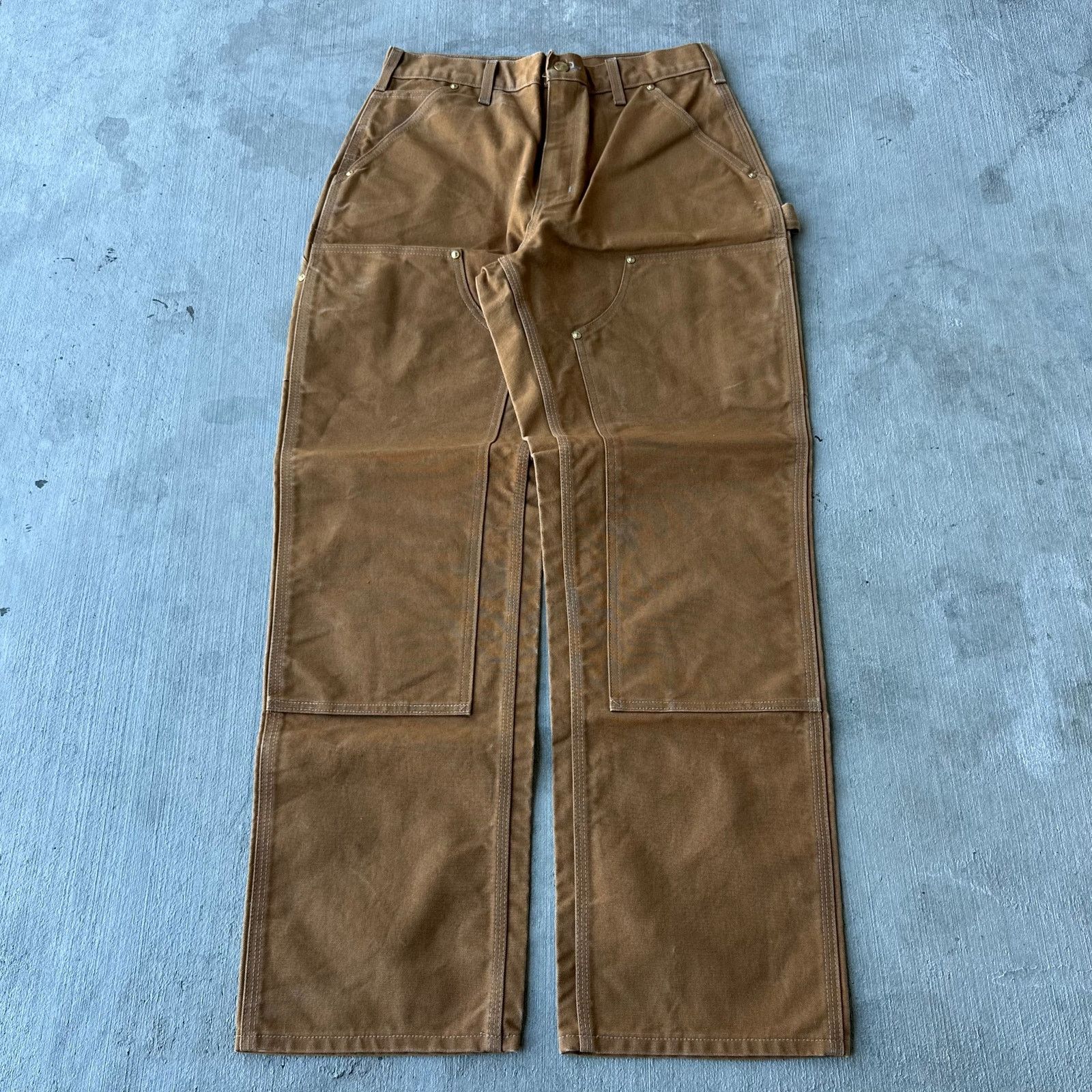 Carhartt × Vintage Carhartt brown double knee work wear carpenter pants Size US 29 - 1 Thumbnail