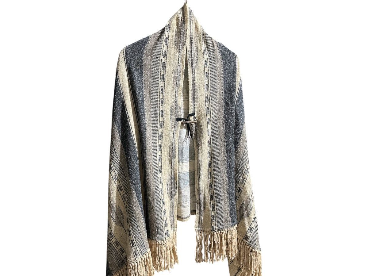 GOA 🔥Y2K Archived Goa Stole Fringed Ethnic Capes Frayed Scarf Size US XL / EU 56 / 4 - 2 Thumbnail