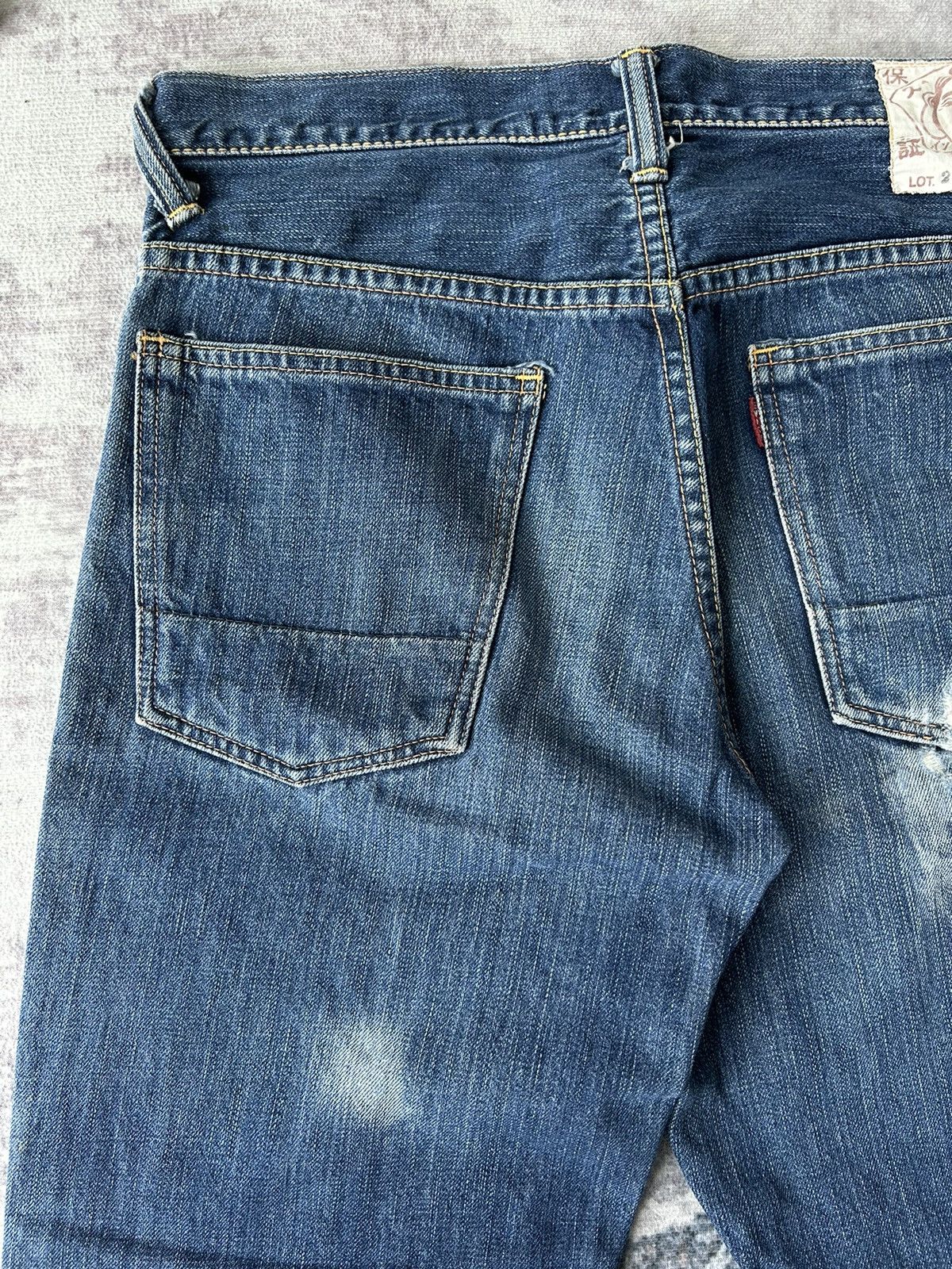 Evisu ‘2000’ Vintage Evisu Distressed Jeans Size US 30 / EU 46 - 11 Thumbnail