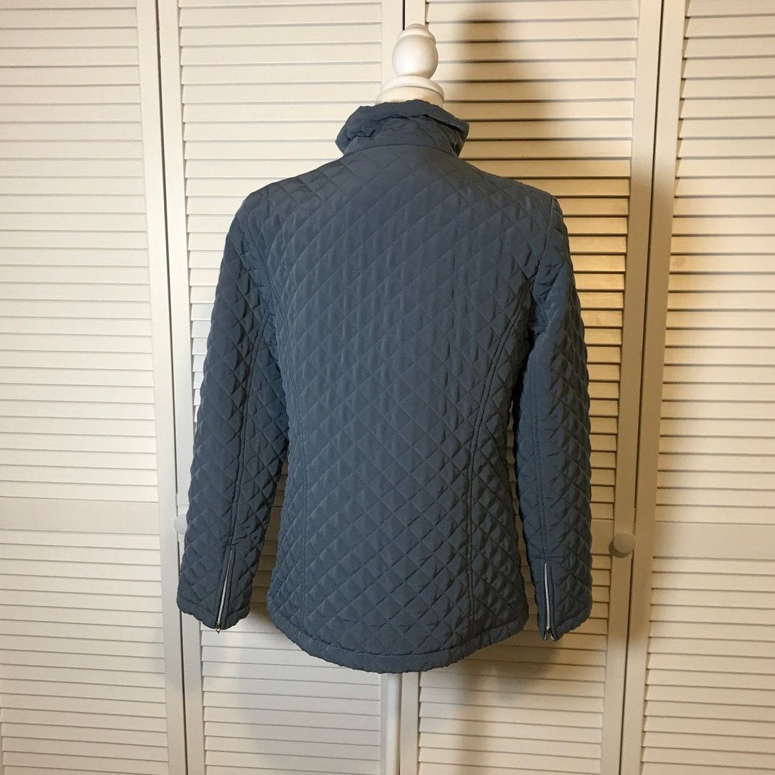 Worthington Worthington Blue High Neck Long Sleeve Puffer Jacket M Size L / US 10 / IT 46 - 2 Thumbnail