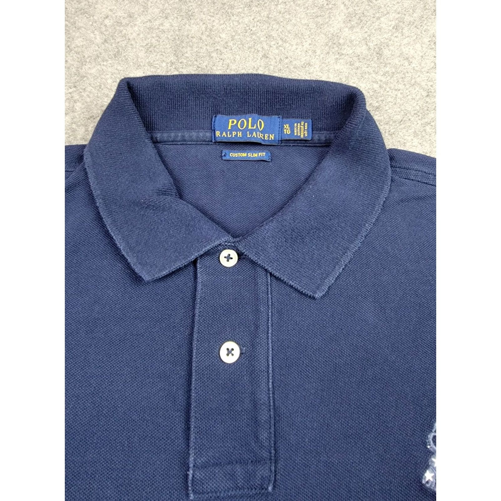 Polo Ralph Lauren Polo Ralph Lauren Shirt Mens XL Slim Fit Big Pony USA Patriotic Polo Size US XL / EU 56 / 4 - 6 Thumbnail