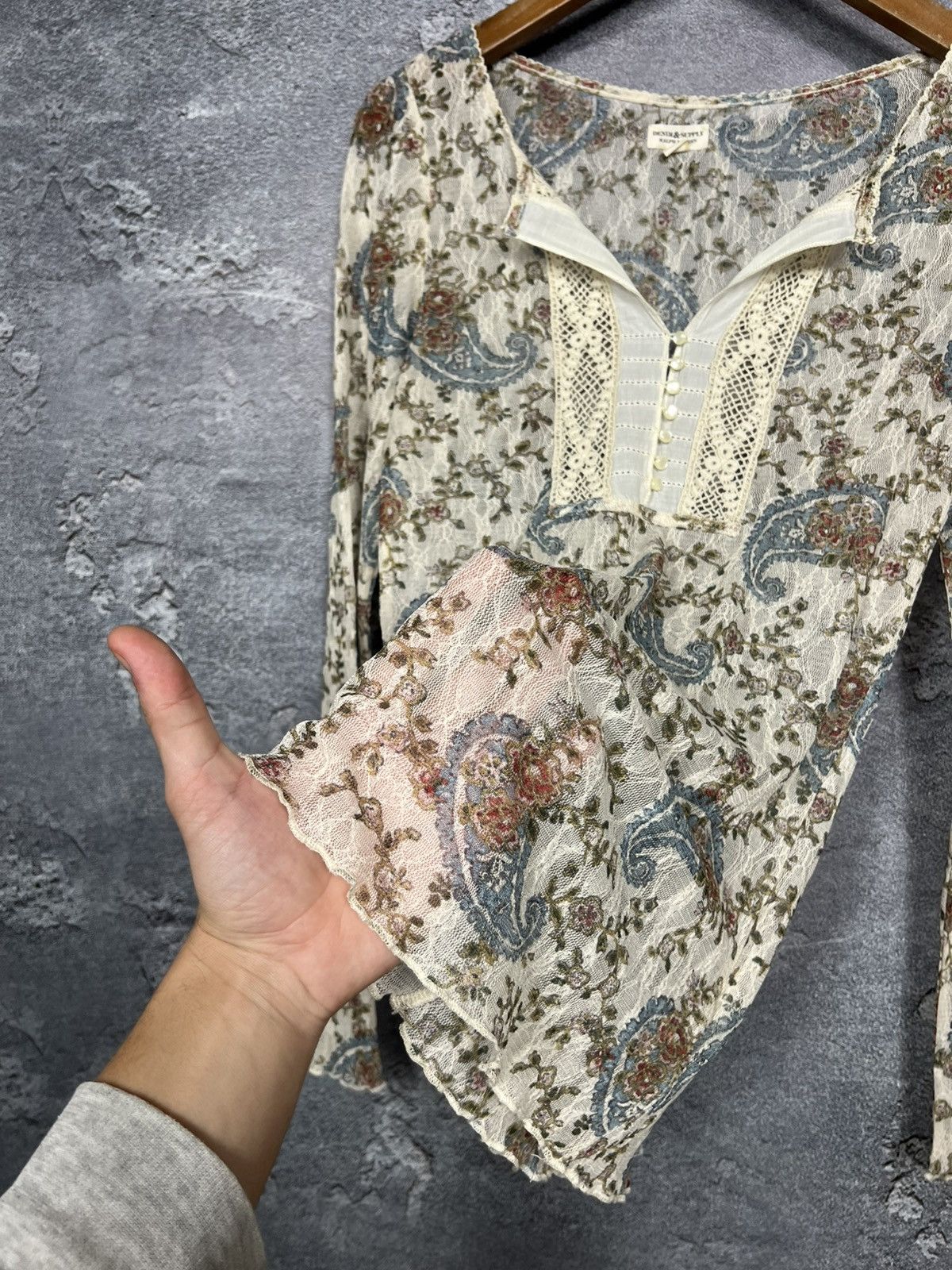 Denim & Supply Ralph Lauren Denim & Supply Paisley And Floral Lace Henley Top Size Small Size M / US 6-8 / IT 42-44 - 7 Thumbnail