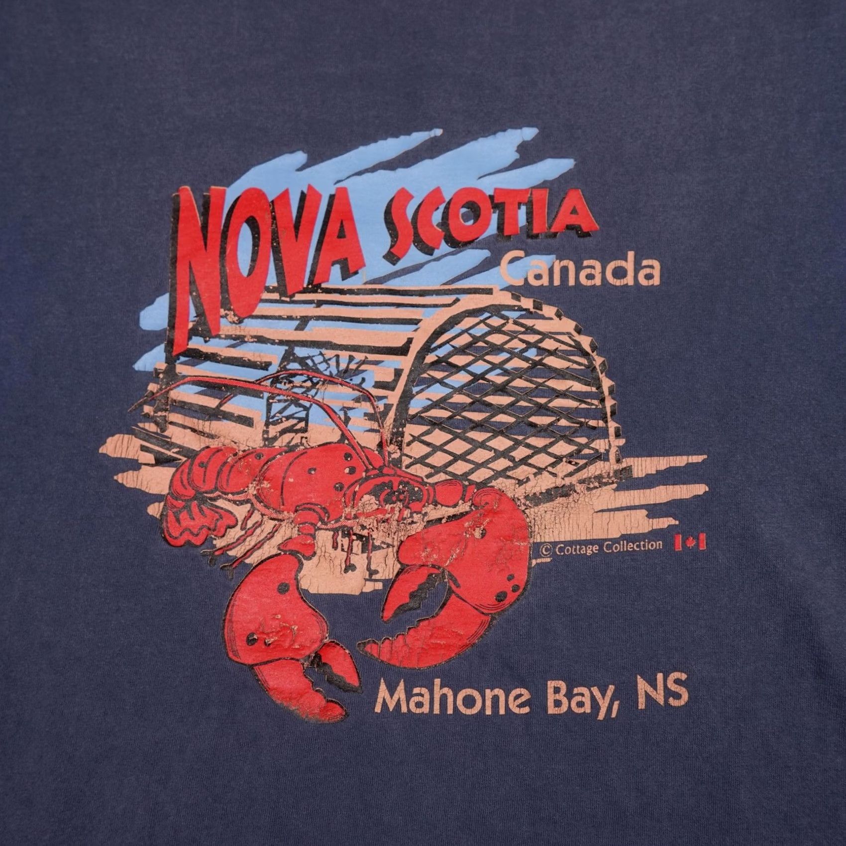 Gildan Vintage Gildan T-Shirt Mens Large Blue Lobster Cottage Collection Shirt Size US L / EU 52-54 / 3 - 3 Thumbnail