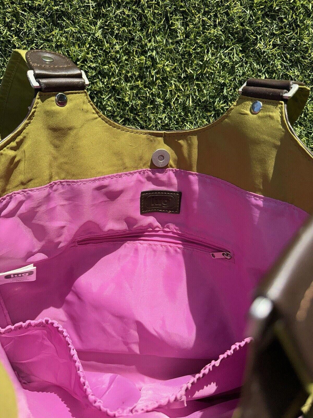 Lugz Lug Siga Green Polyester Zippered Bag Tote Purse Size ONE SIZE - 5 Thumbnail