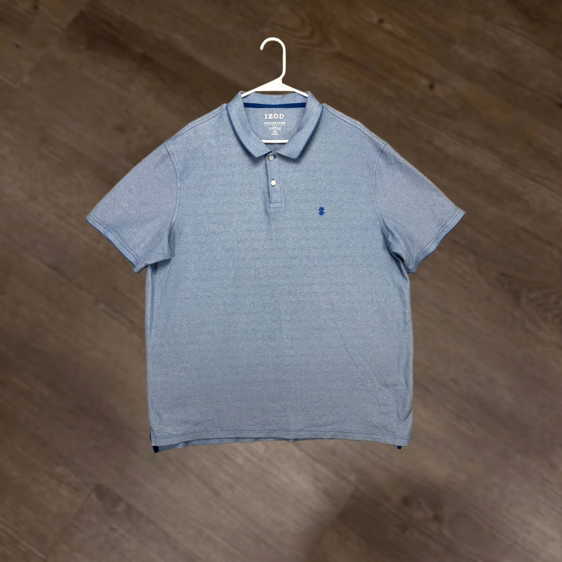 Izod IZOD Mens Golf Polo Shirt Adult 2XL Blue Advantage Performance Stretch Rugby Casual Outdoor Size US XXL / EU 58 / 5 - 1 Thumbnail