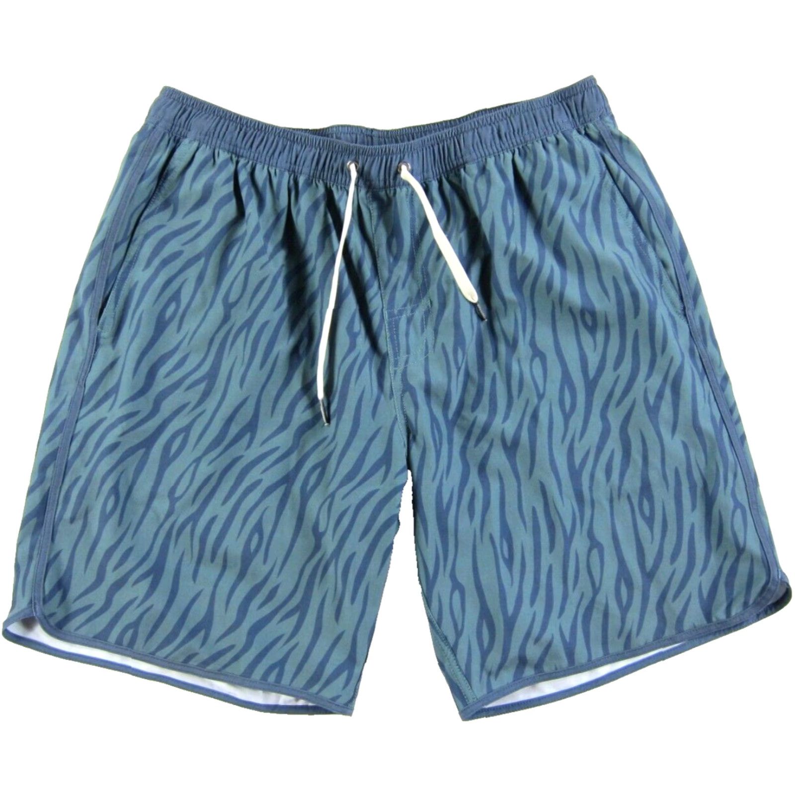 Vintage Fair Harbor Men L Blue Stripe Wave Lined Pocket Stretch Golf Hike Active Shorts Size US 33 - 2 Thumbnail