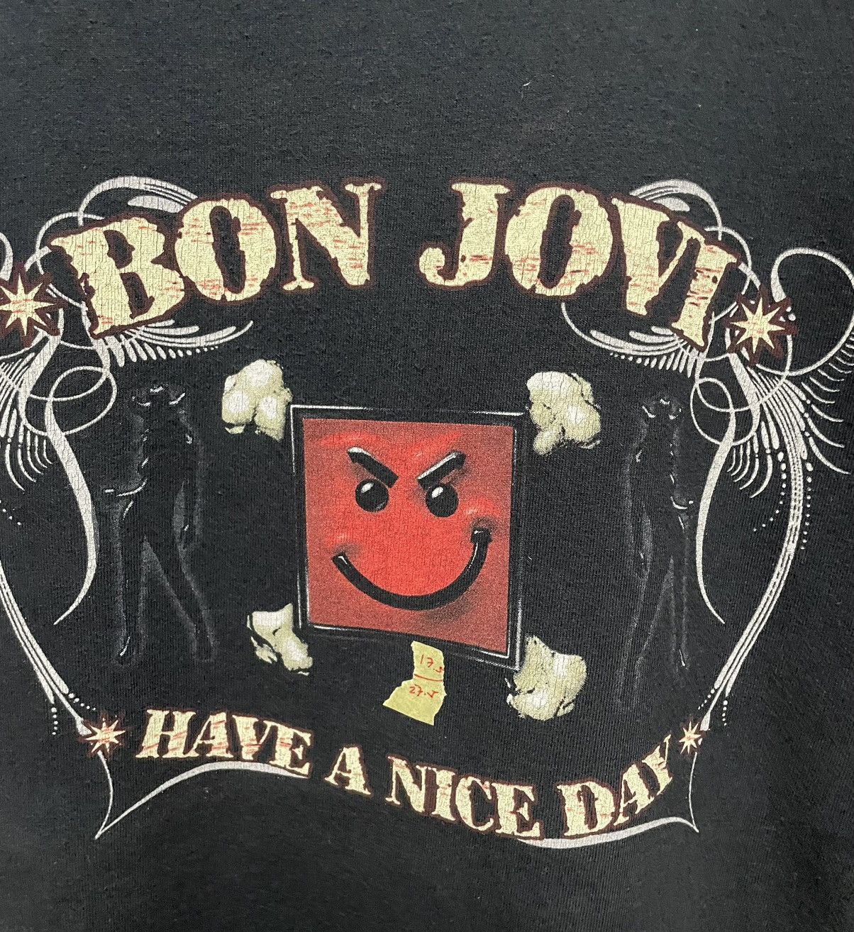 Band Tees × Bon Jovi × Vintage Vintage Y2K Bonjovi Band Tour Tee Size US S / EU 44-46 / 1 - 2 Thumbnail