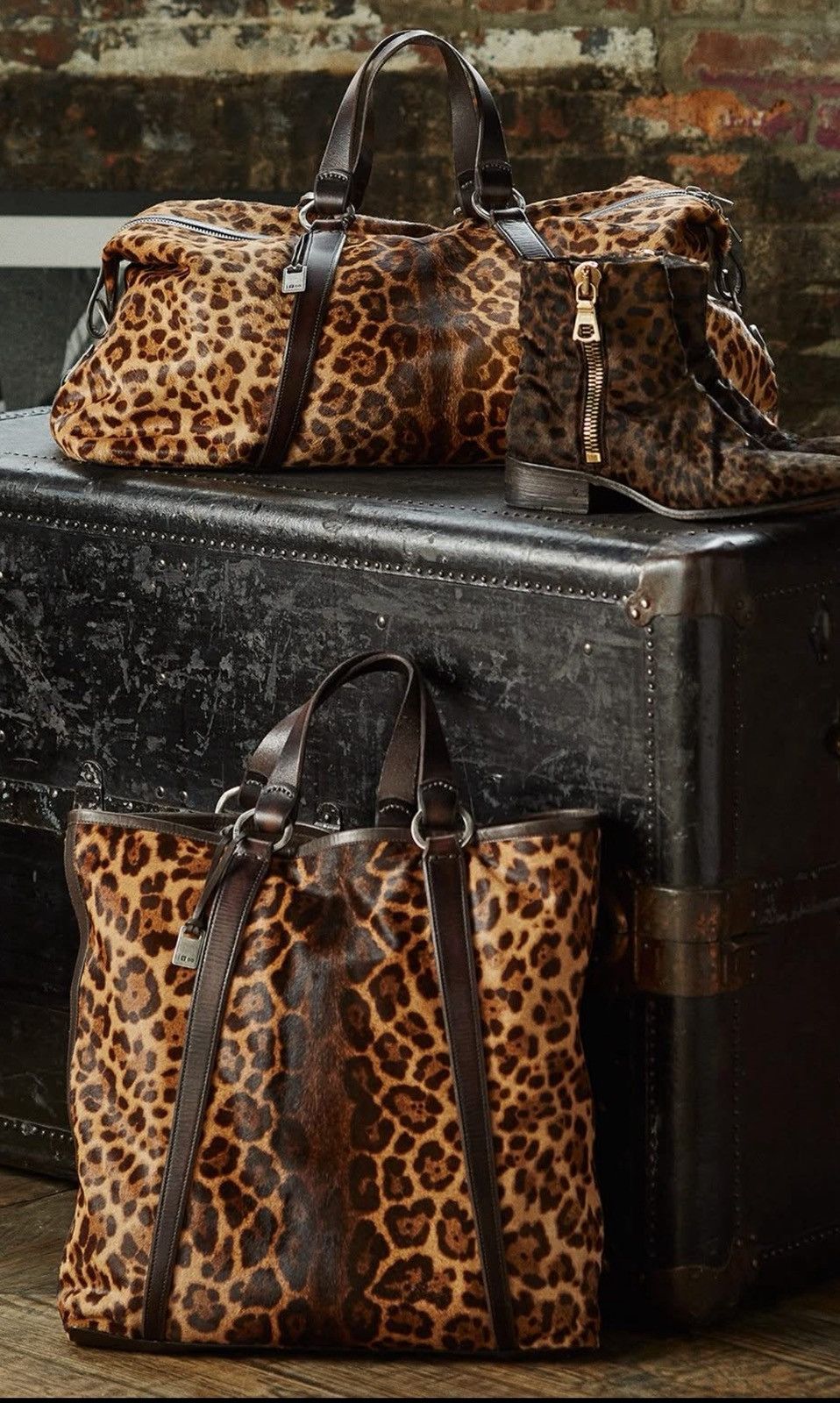 John Varvatos Leopard duffle Size ONE SIZE - 5 Thumbnail