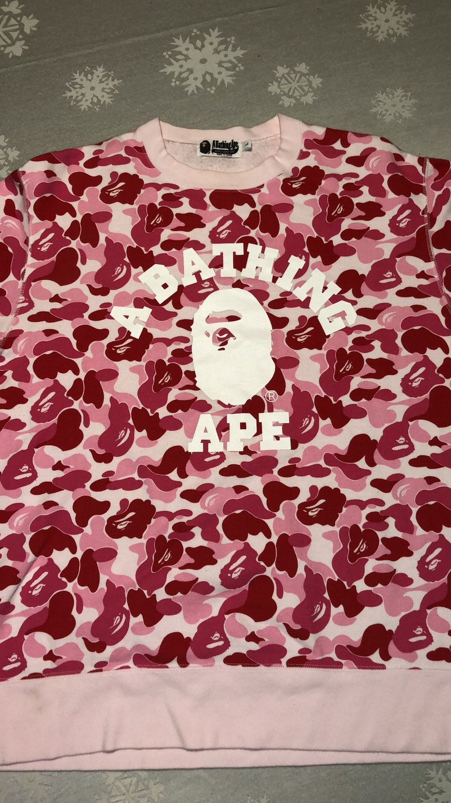 Bape ABC Camo College Wide Crewneck Size US L / EU 52-54 / 3 - 1 Thumbnail