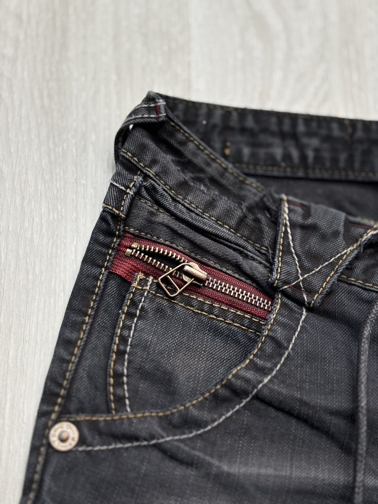 Japanese Brand VERTGARMENTS lace up flare jeans Size US 28 / EU 44 - 4 Thumbnail