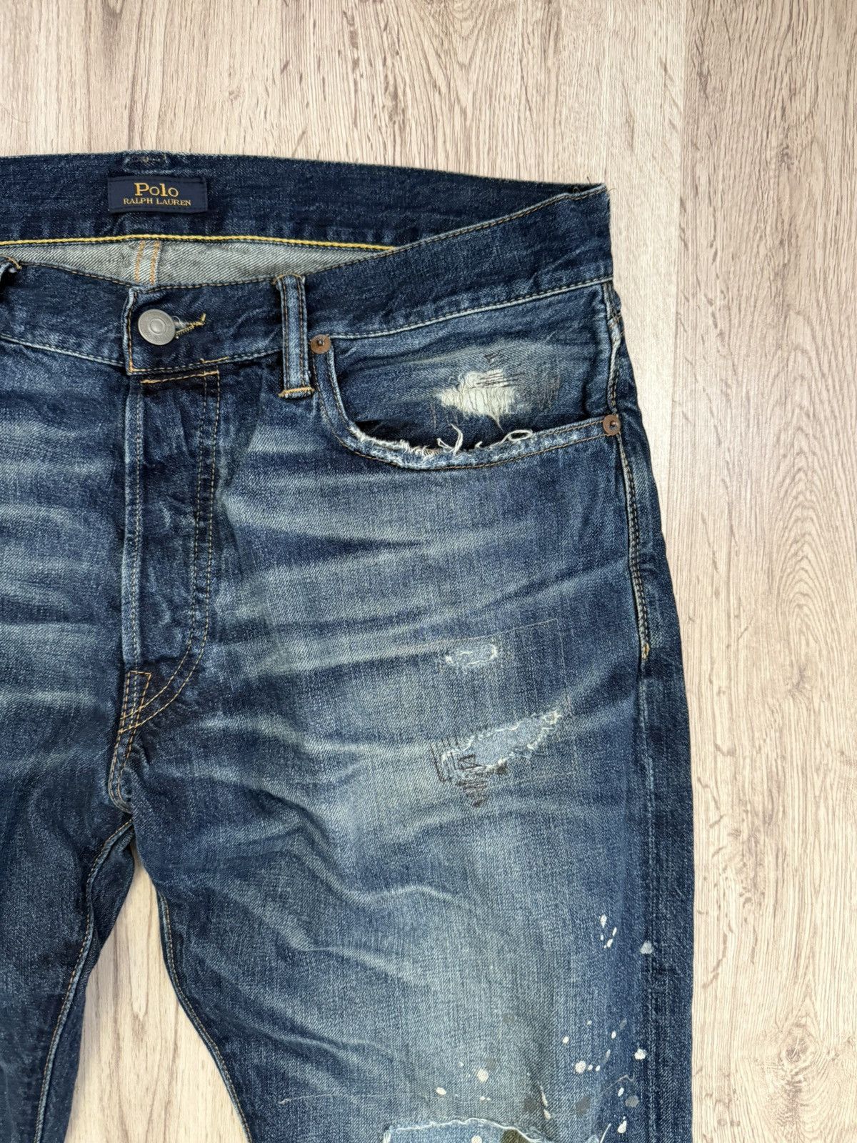 Polo Ralph Lauren Polo Ralph Lauren Varick Slim Straight Distressed Jeans Size US 34 / EU 50 - 6 Thumbnail