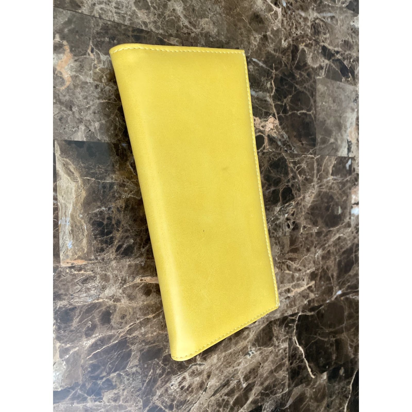 Vintage VINTAGE Maya Reyes USA Womens Leather Tri Fold Wallet Clutch Yellow Size ONE SIZE - 3 Thumbnail