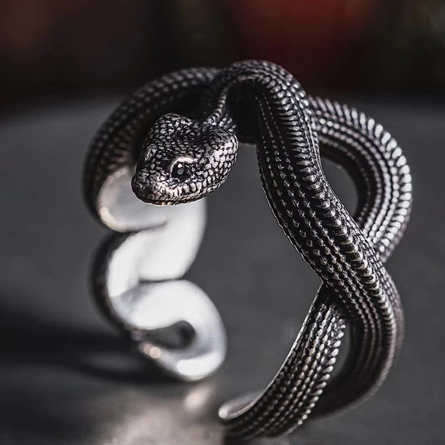 Jewelry Three-dimensional Snake Ring Size ONE SIZE - 3 Thumbnail