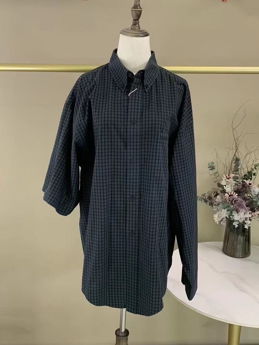 Balenciaga irregular checkered shirt by balenciaga Size US XS / EU 42 / 0 - 5 Thumbnail
