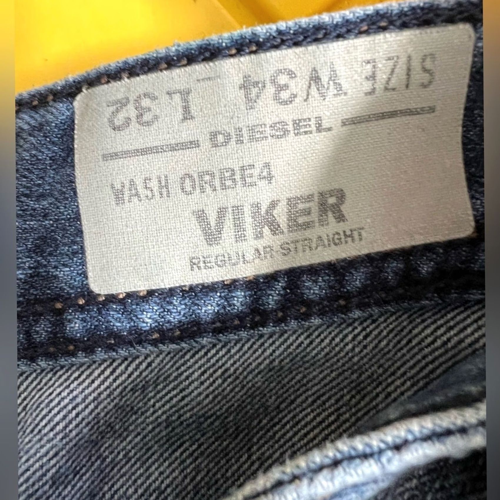 Diesel Diesel Viker Mens Jeans 34x32 Wash Orbe4 Regular Straight Jeans Men 34 Blue Straight Mens Size US 34 / EU 50 - 6 Thumbnail