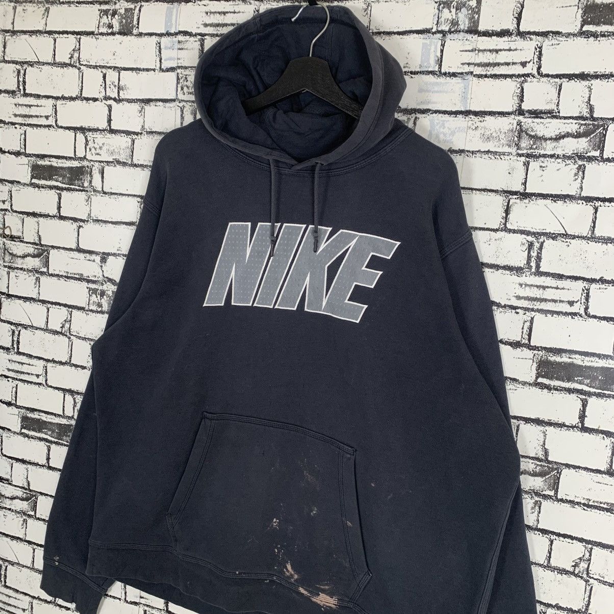Designer × Nike × Vintage Nike Hoodie Trashed Hoodie Size US XXL / EU 58 / 5 - 2 Thumbnail