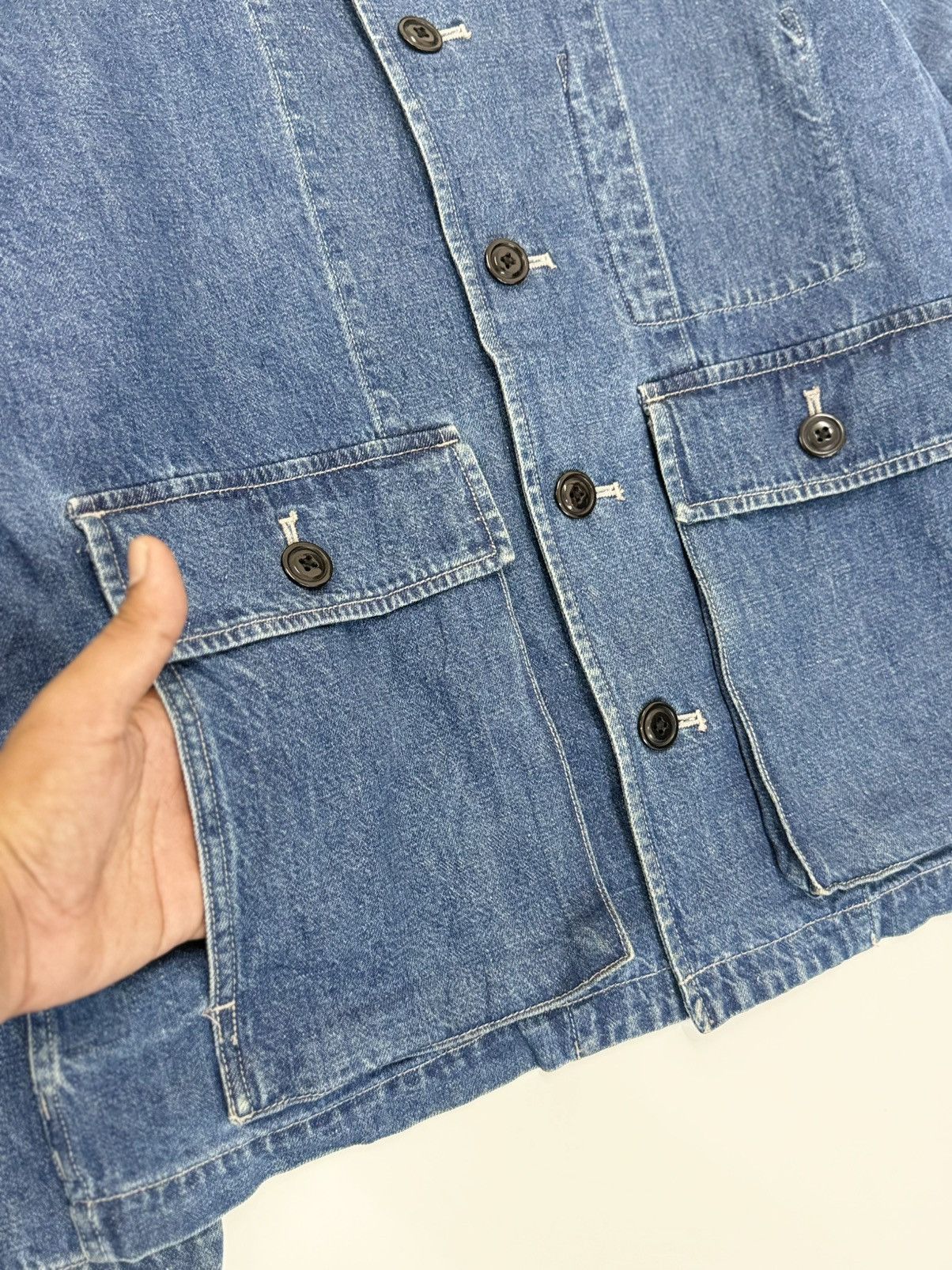 Schott 🔥 SCHOTT N.Y.C Amekaji Japan Denim Style Chore Jacket - L Size US L / EU 52-54 / 3 - 4 Thumbnail