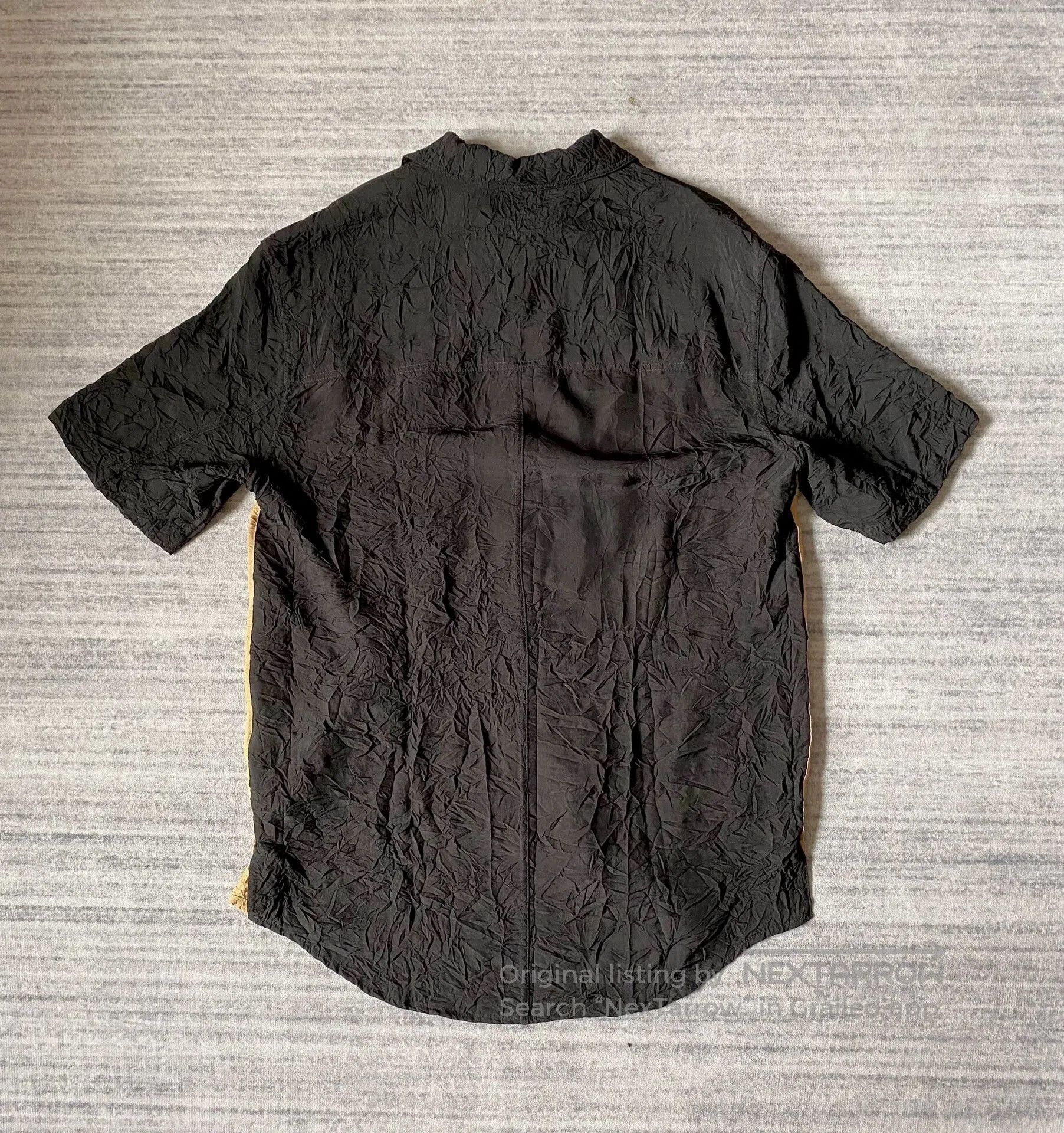 Song For The Mute black and yellow short sleeve Hawaiian shirt. Size US M / EU 48-50 / 2 - 3 Thumbnail