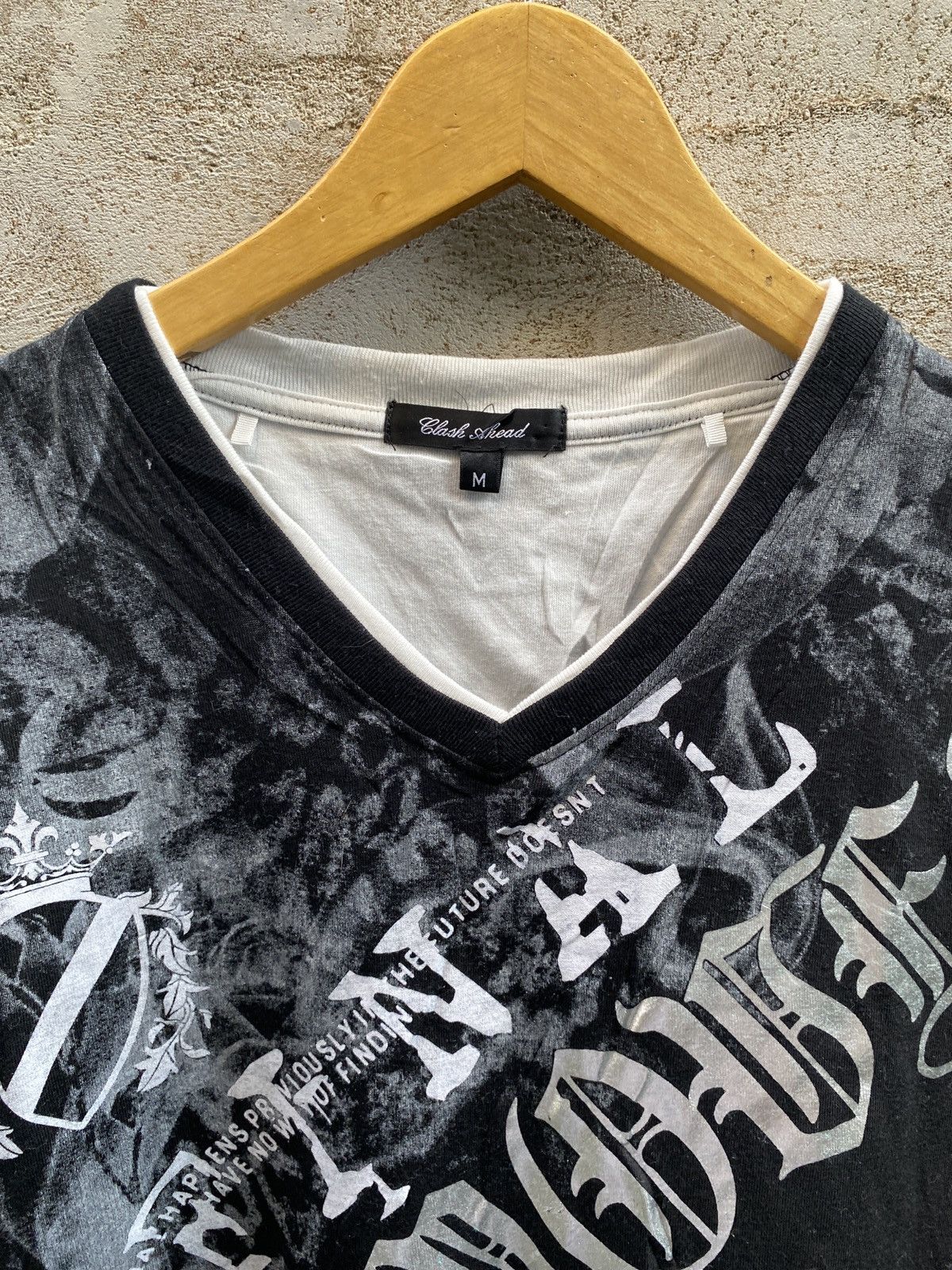 Hysteric Glamour × If Six Was Nine × Le Grande Bleu (L.G.B.) Japanese Glash Ahead Poem Seditionaries Double Layer Tshirt Size US M / EU 48-50 / 2 - 5 Thumbnail